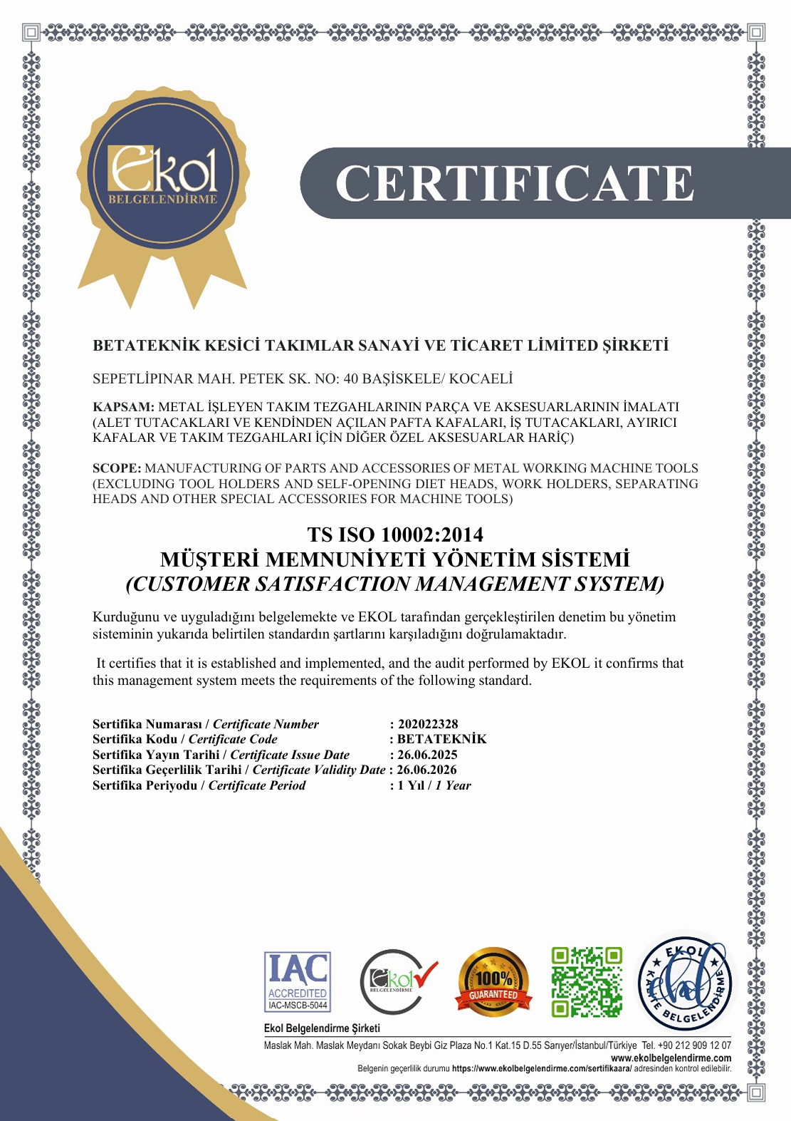 Müşteri Memnuniyeti